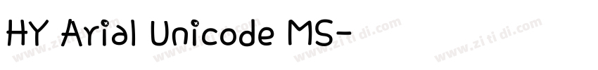 HY Arial Unicode MS字体转换